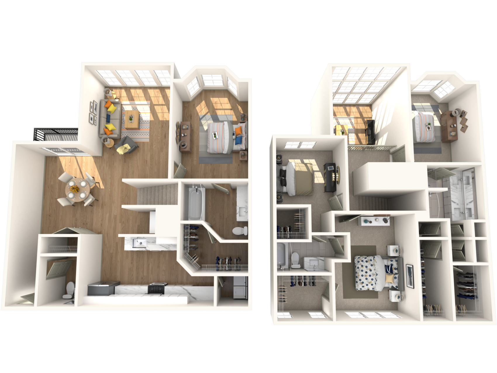 Floor plan for 4 beds, 3.5 baths, 2582 sqft